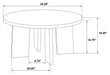 Strouse 2-Piece Round Coffee and End Table Set in Natural Oak