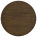 Strouse 2-Piece Round Coffee and End Table Set in Dark Walnut