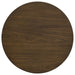 Strouse 3-Piece Round Coffee and End Table Set in Dark Walnut