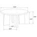 Strouse 3-Piece Round Coffee and End Table Set in Dark Walnut