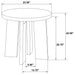 Strouse 3-Piece Round Coffee and End Table Set in Dark Walnut