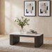Lior Rectangular Marble Top Coffee Table Charcoal