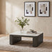 Lior Square Marble Top Coffee Table Charcoal