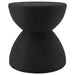 Macedo 3-Piece Transitional Round Rattan Coffee and End Table Set Black