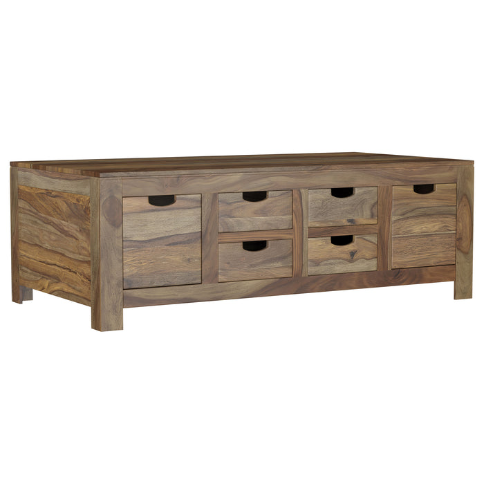 Esther 3-Piece Solid Sheesham Coffee and End Table Set Natural
