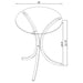 Eloise Round Glass Top Curved Metal Side Table Gold