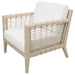 Cantu Seagrass Accent Chair White and Weathered Natural