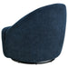 Leon Upholstered Barrel Swivel Accent Chair Navy