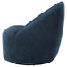 Leon Upholstered Barrel Swivel Accent Chair Navy