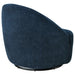 Leon Upholstered Barrel Swivel Accent Chair Navy