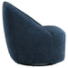 Leon Upholstered Barrel Swivel Accent Chair Navy