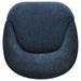 Leon Upholstered Barrel Swivel Accent Chair Navy