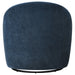 Leon Upholstered Barrel Swivel Accent Chair Navy