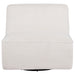 Badoer Faux Fur Swivel Accent Chair Ecru