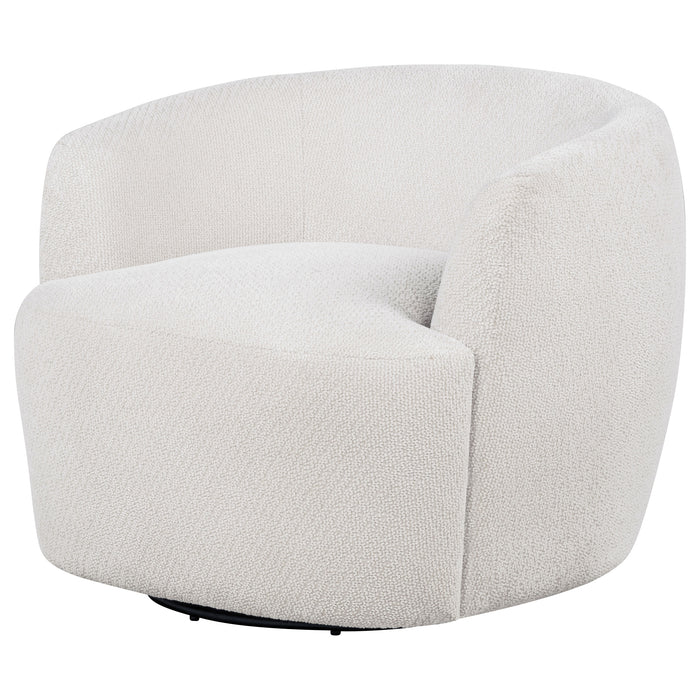 Hudson Fabric Swivel Accent Chair Sand