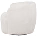 Hudson Faux Fur Swivel Accent Chair Ecru