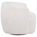 Hudson Faux Fur Swivel Accent Chair Ecru