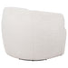 Hudson Faux Fur Swivel Accent Chair Ecru