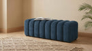 Summer Upholstered Channel Accent Bench Navy
