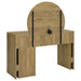 Irwin Vanity Table with LED Mirror and Storage Rustic Oak