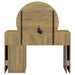 Irwin Vanity Table with LED Mirror and Storage Rustic Oak