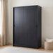 Noble 2-door Bedroom Wardrobe Storage Cabinet Armoire Black