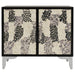 Forbes 2-door Bone Inlay Mosaic Accent Storage Cabinet Black
