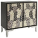 Forbes 2-door Bone Inlay Mosaic Accent Storage Cabinet Black