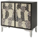 Forbes 2-door Bone Inlay Mosaic Accent Storage Cabinet Black