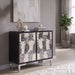 Forbes 2-door Bone Inlay Mosaic Accent Storage Cabinet Black