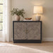 Kerrick 2-door Bone Inlay Accent Cabinet Beige and Black
