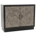 Kerrick 2-door Bone Inlay Accent Cabinet Beige and Black