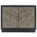 Kerrick 2-door Bone Inlay Accent Cabinet Beige and Black