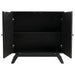 Marlon 2-door Floral Bone Inlay Accent Cabinet Black