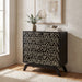 Marlon 2-door Floral Bone Inlay Accent Cabinet Black