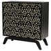 Marlon 2-door Floral Bone Inlay Accent Cabinet Black