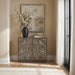 Parkes 2-door Bone Inlay Accent Cabinet Distressed Grey