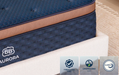Brooklyn Bedding Aurora Luxe mattress close-up showing cooling cover and comfort layers