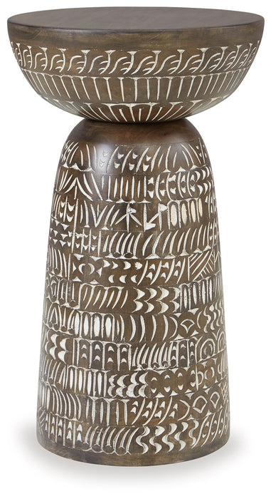 Hadcher - Accent Table - Cream / Brown