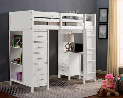 Cassidy - Twin Loft Bed With Drawers - White Sacramento Furniture Store Furniture store in Sacramento