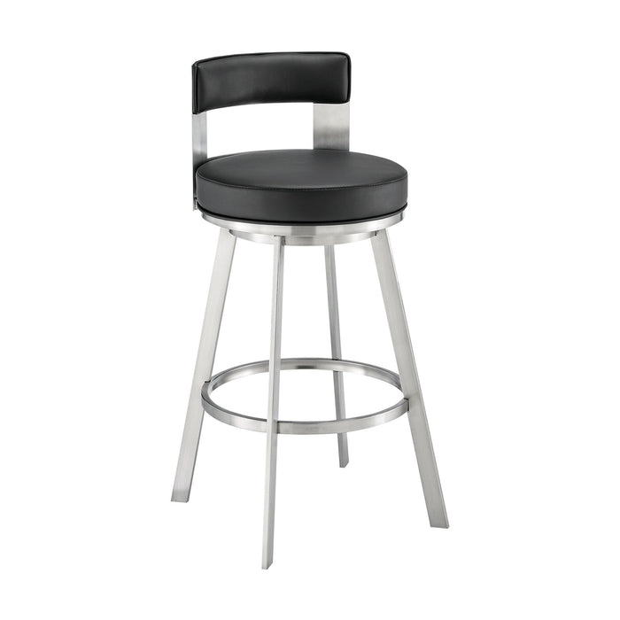Flynn - Swivel Bar Stool - Brushed Steel